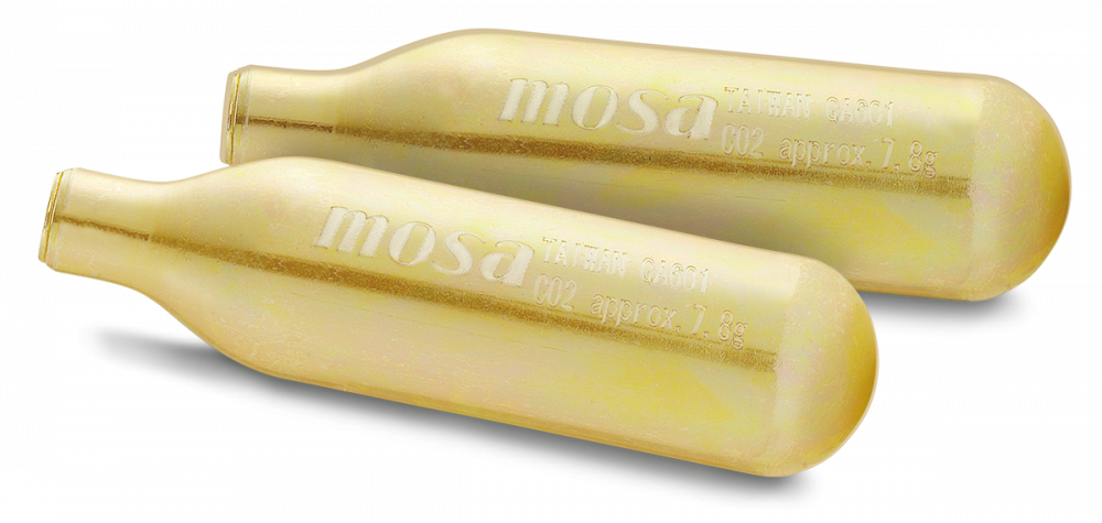 Баллончики для сифона 8г CO2 для газирования воды и напитков (10шт), тм MOSA. Уценка, без упаковки.